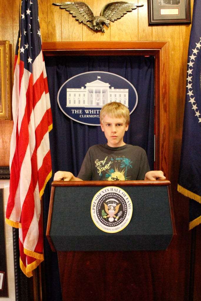 5 The President's Hall of Fame is a wax museum style attraction in Clermont, Florida. Although slightly cheesy in a roadside attraction sort of way, it was still a fun place for kids and includes a massive amount of history. In addition to fun photo ops, a full room replica of the white house exists. This is one of those hidden Florida gems.