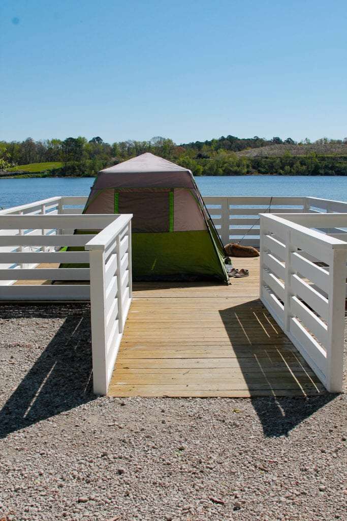 Overwater Tent Camping CreekFire RV