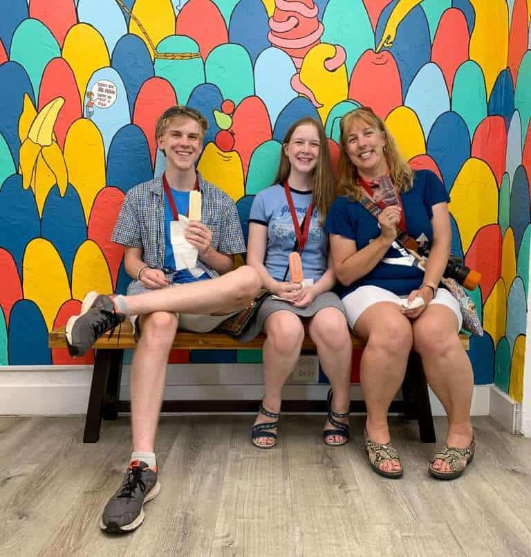eating popsicles at Hyppo in St. Armands Circle