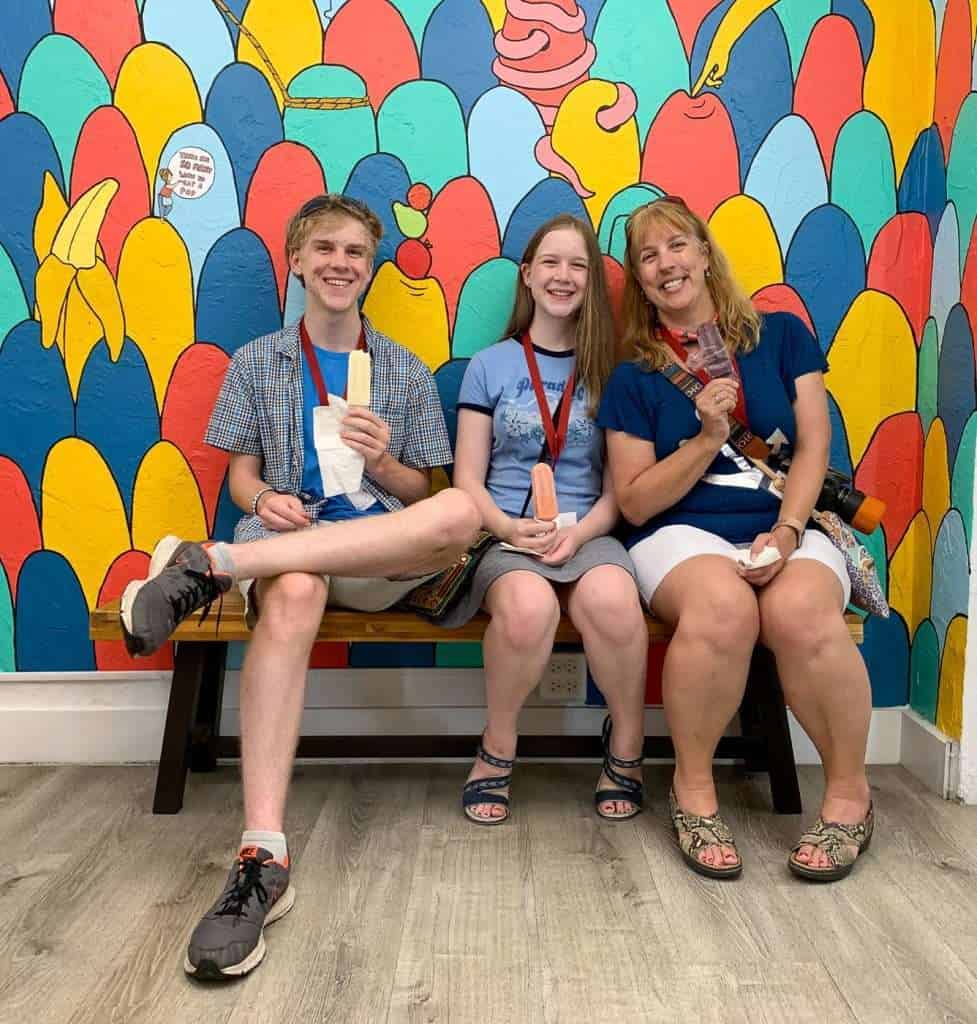 eating popsicles at Hyppo in St. Armands Circle