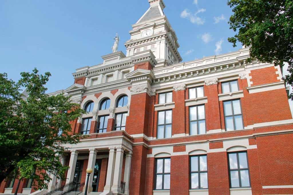 Montgomery County Courthouse as part of the walking tour of Clarksville
