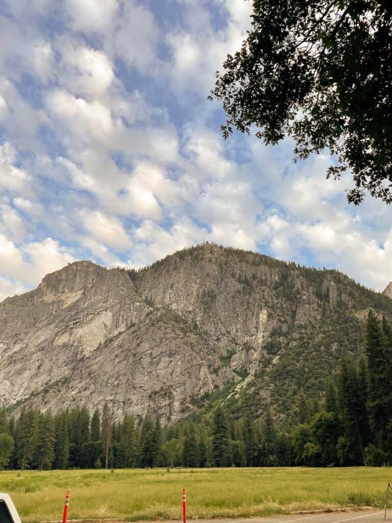 view of mountain and meadow one of the many sites you'll see on any of the best hiking tours in Yosemite National Park