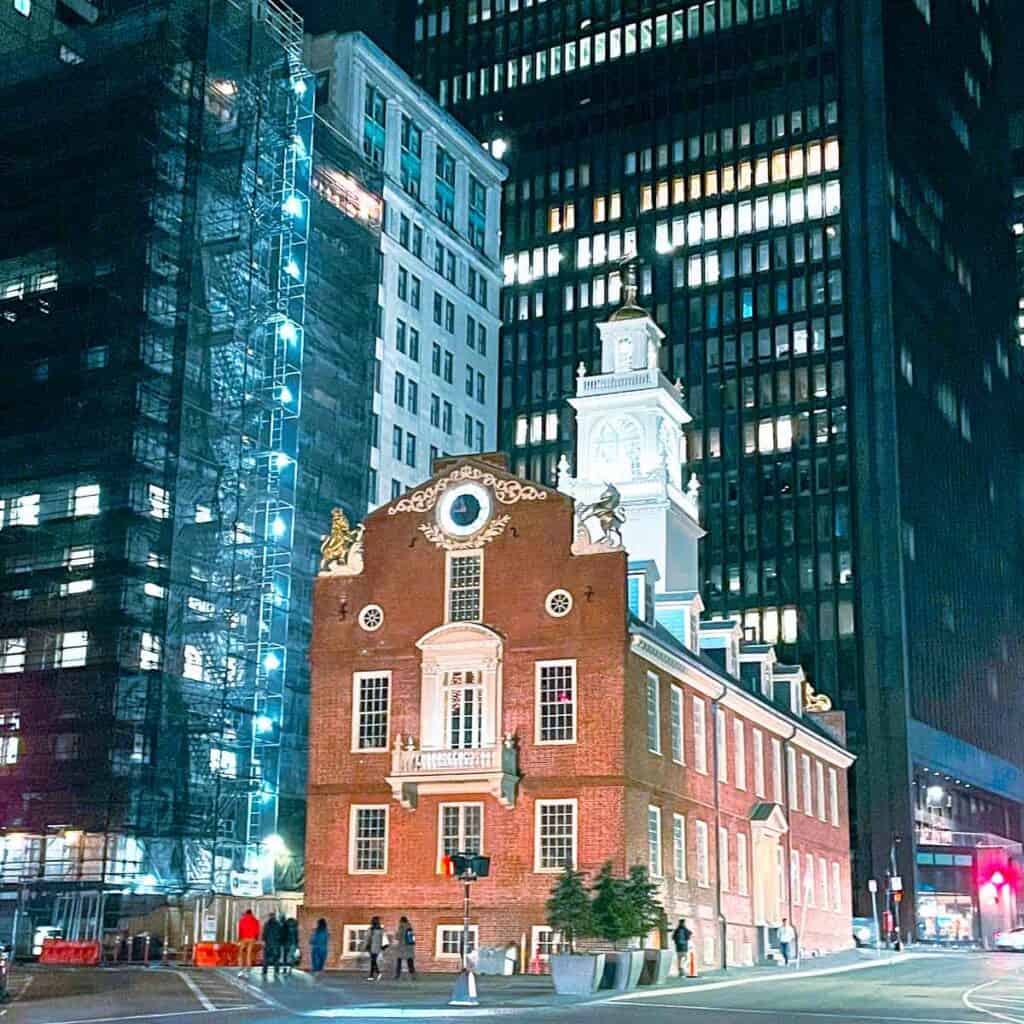 Boston in 2 Days The Old State House at night