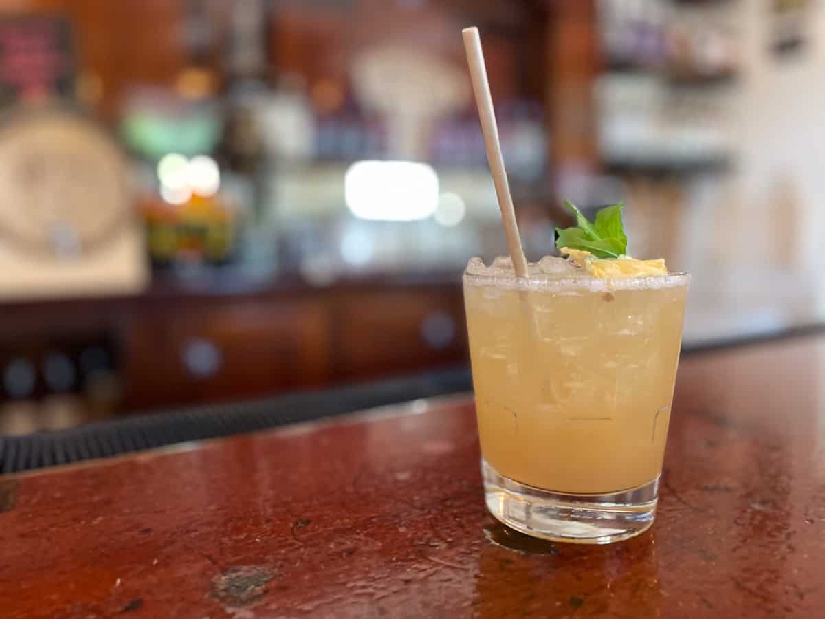 Things to do in Dodge City KS cocktail on a bar at Boot Hill Distillery